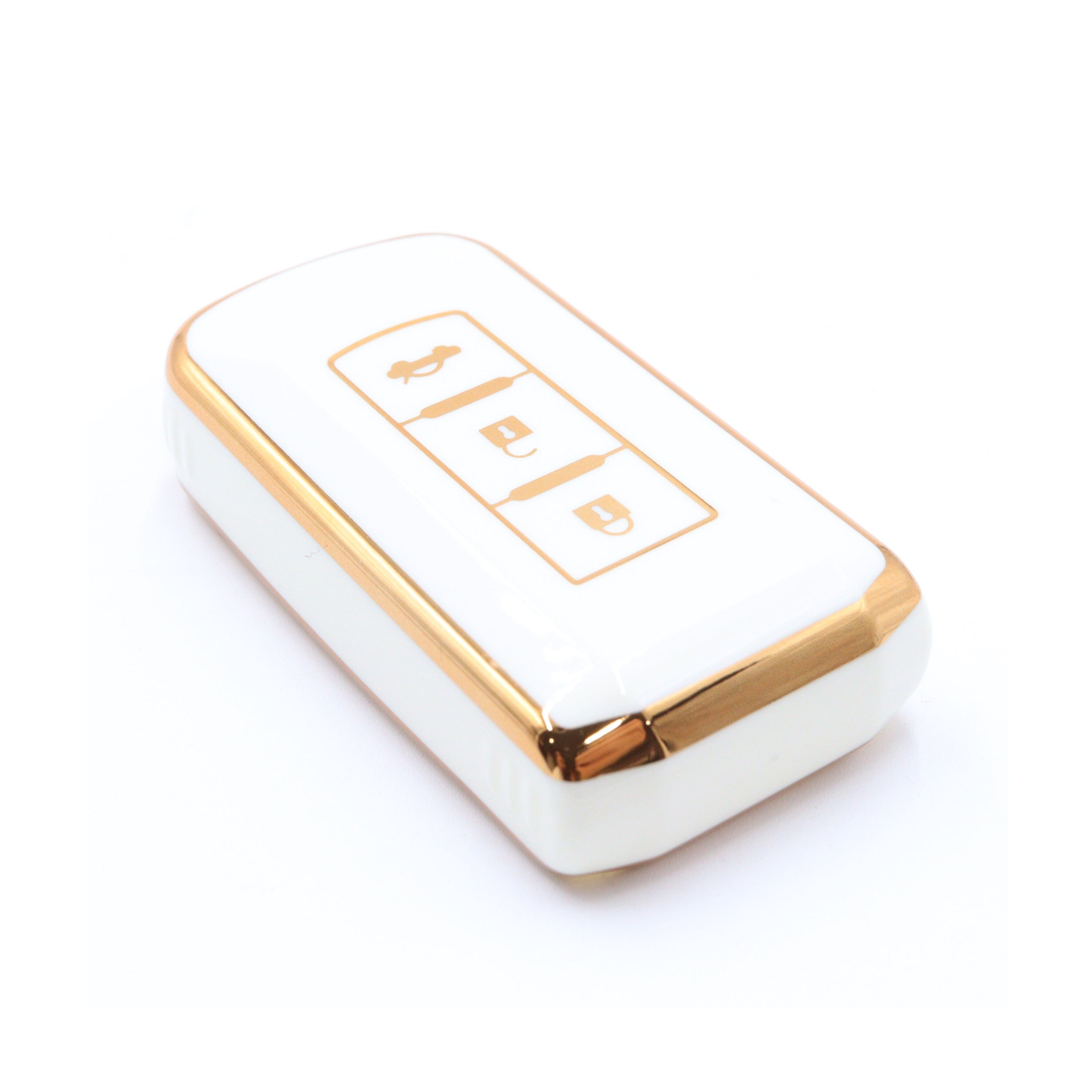 3 Button White Car Key Cover To Suit Mitsubishi Outlander | Remote Pro